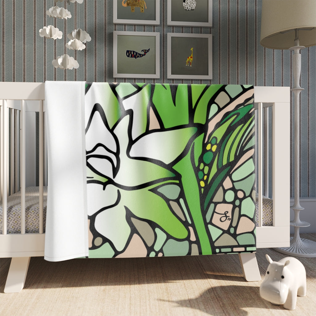 "ʻŌlena" Matcha Creme Throw Blanket