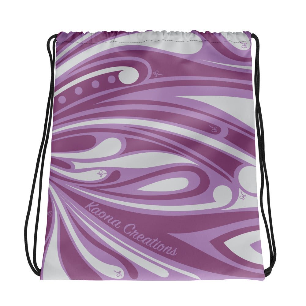 "‘Āinahau" Lilac Drawstring Bag