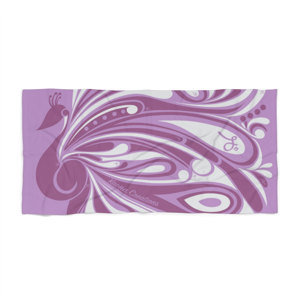 36" x 72", Purple, Ainahau Design, Beach Towel