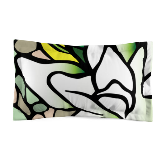 "ʻŌlena" Matcha Creme Microfiber Pillow Sham