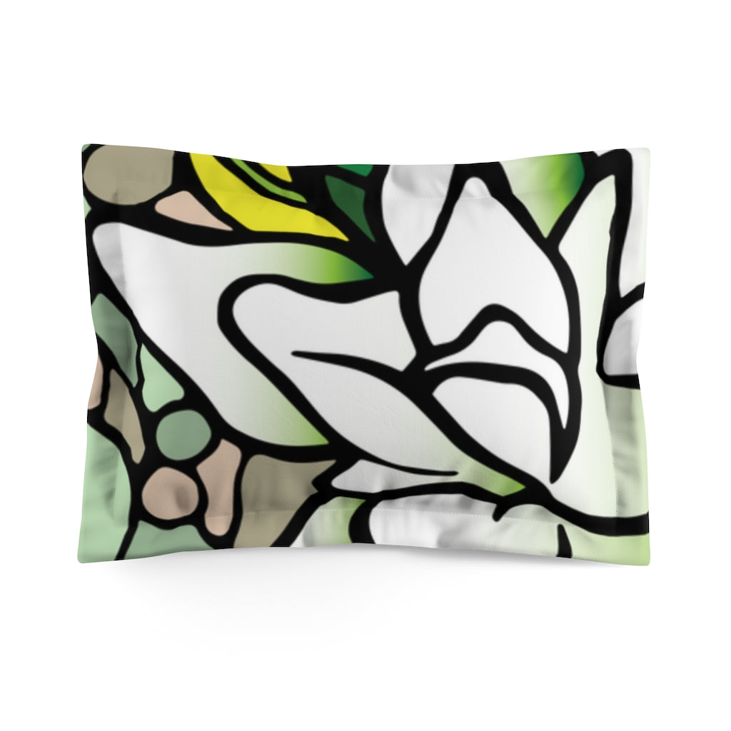 "ʻŌlena" Matcha Creme Microfiber Pillow Sham