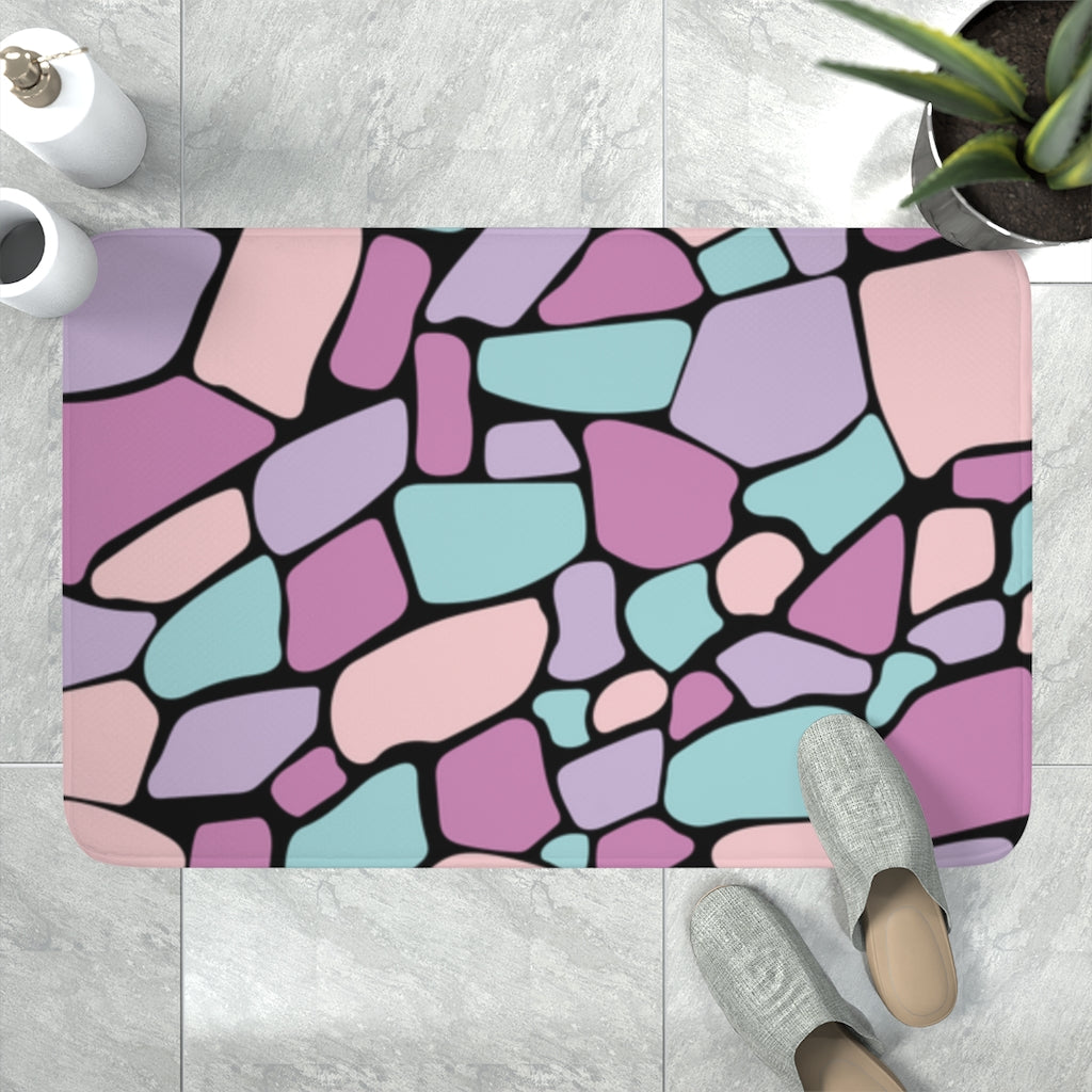 "ʻŌlena" Pastel Pōhaku Memory Foam Bath Mat