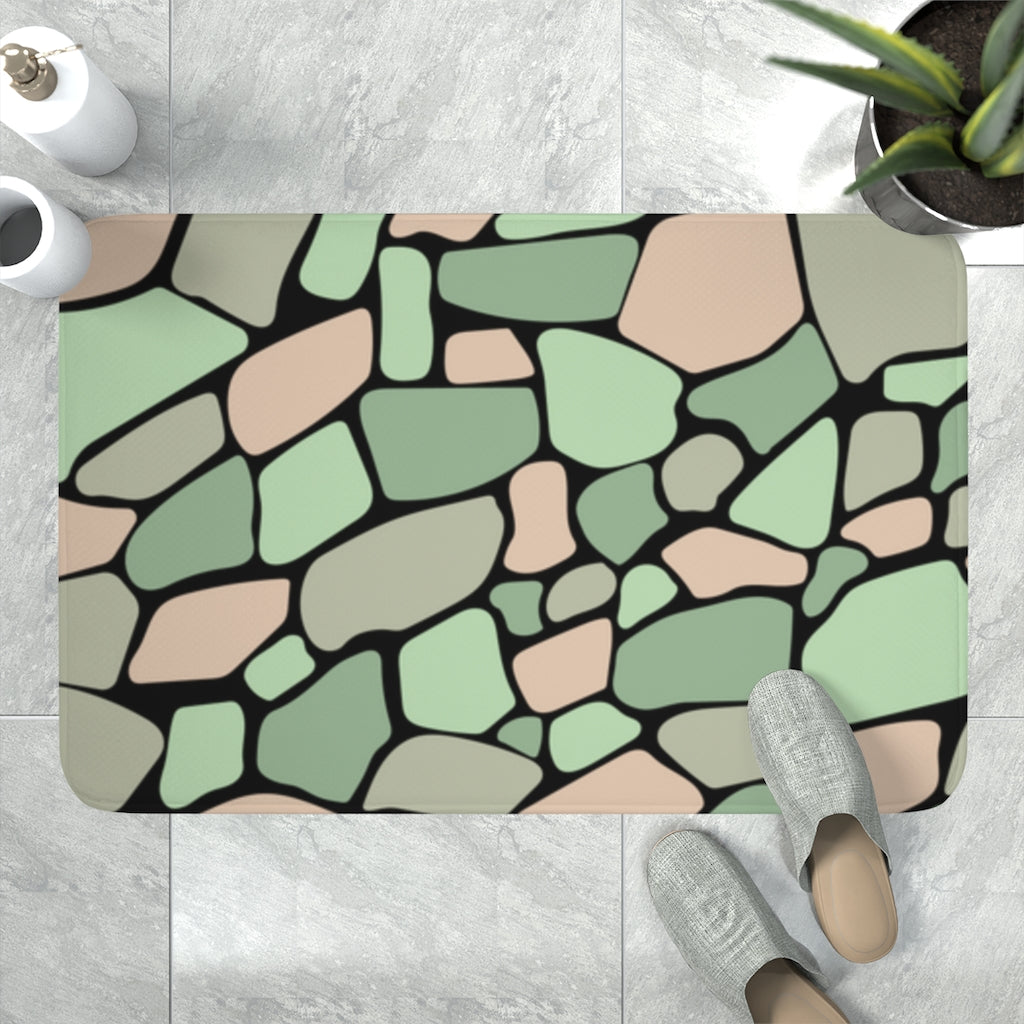 "ʻŌlena" Matcha Creme Memory Foam Bath Mat