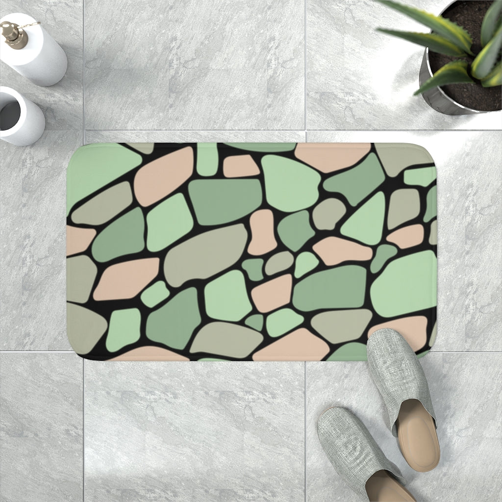 "ʻŌlena" Matcha Creme Memory Foam Bath Mat