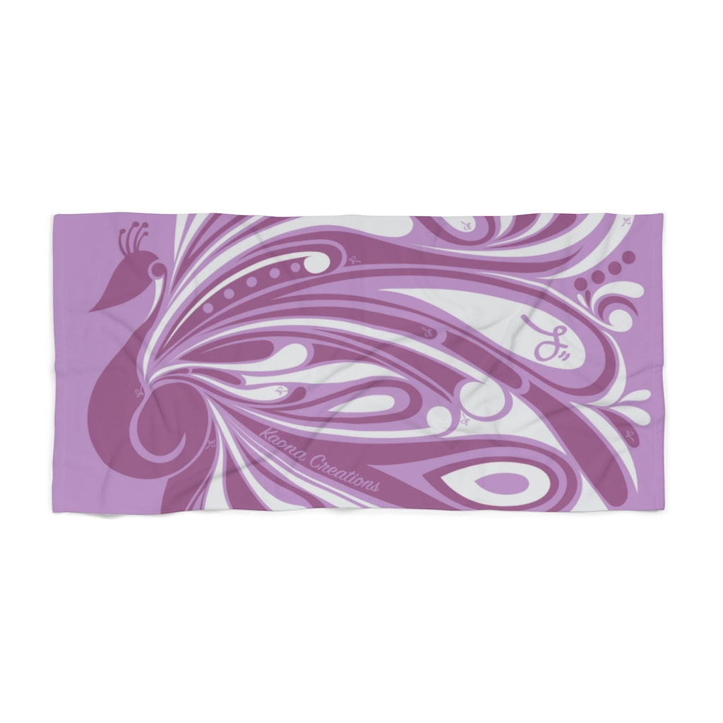 30" x 60", Purple, Ainahau Design, Beach Towel