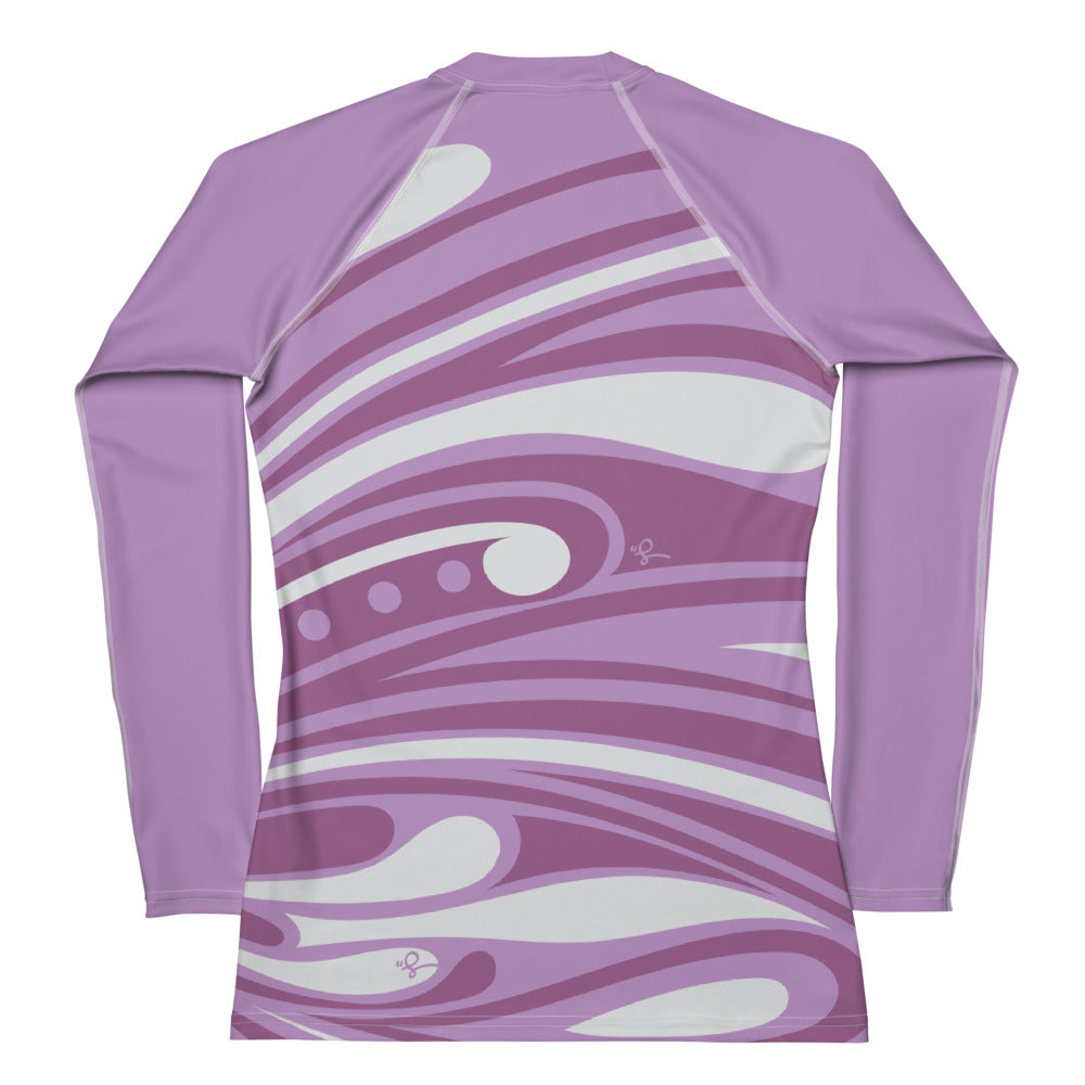 "‘Āinahau" Lilac Women's Rash Guard