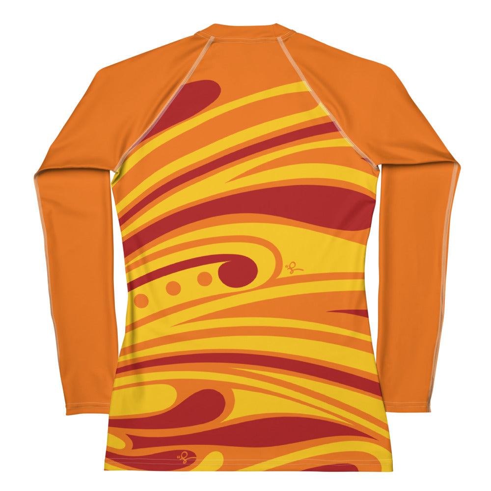 "‘Āinahau" Sunset Women's Rash Guard