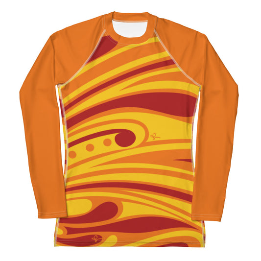 "‘Āinahau" Sunset Women's Rash Guard