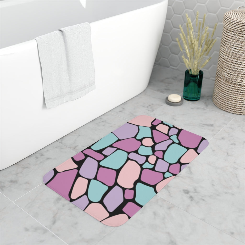 "ʻŌlena" Pastel Pōhaku Memory Foam Bath Mat