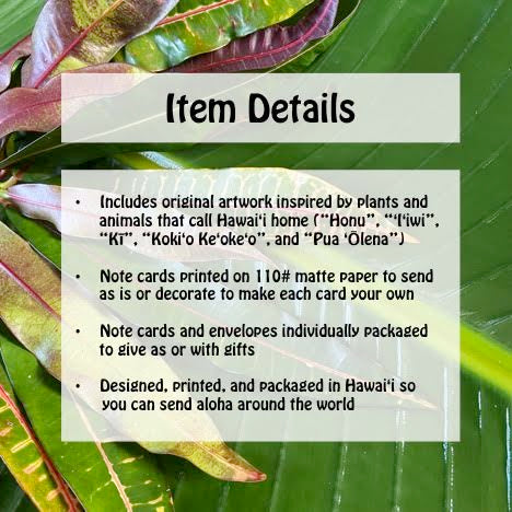 “Aloha Safari” Note Card Set