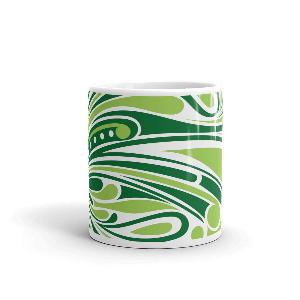 "‘Āinahau" Green/White Glossy Mug