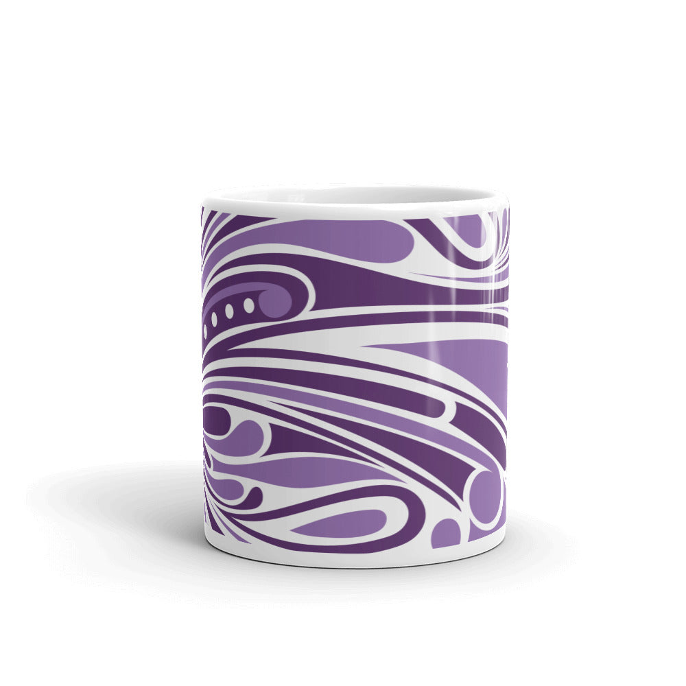 "‘Āinahau" Purple/White Glossy Mug