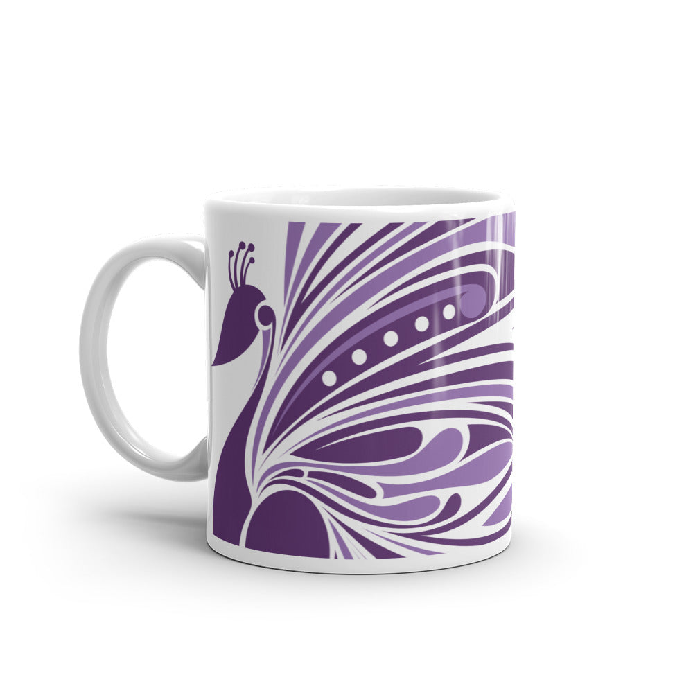 Purple/White, Ainahau Design, Ceramic Mug