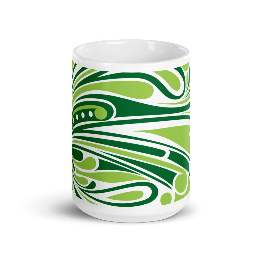 "‘Āinahau" Green/White Glossy Mug