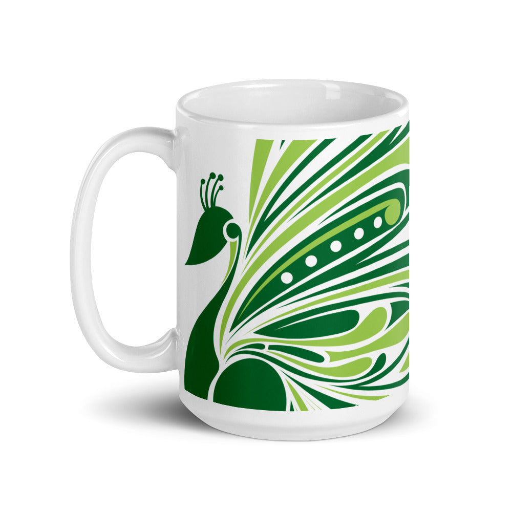 "‘Āinahau" Green/White Glossy Mug