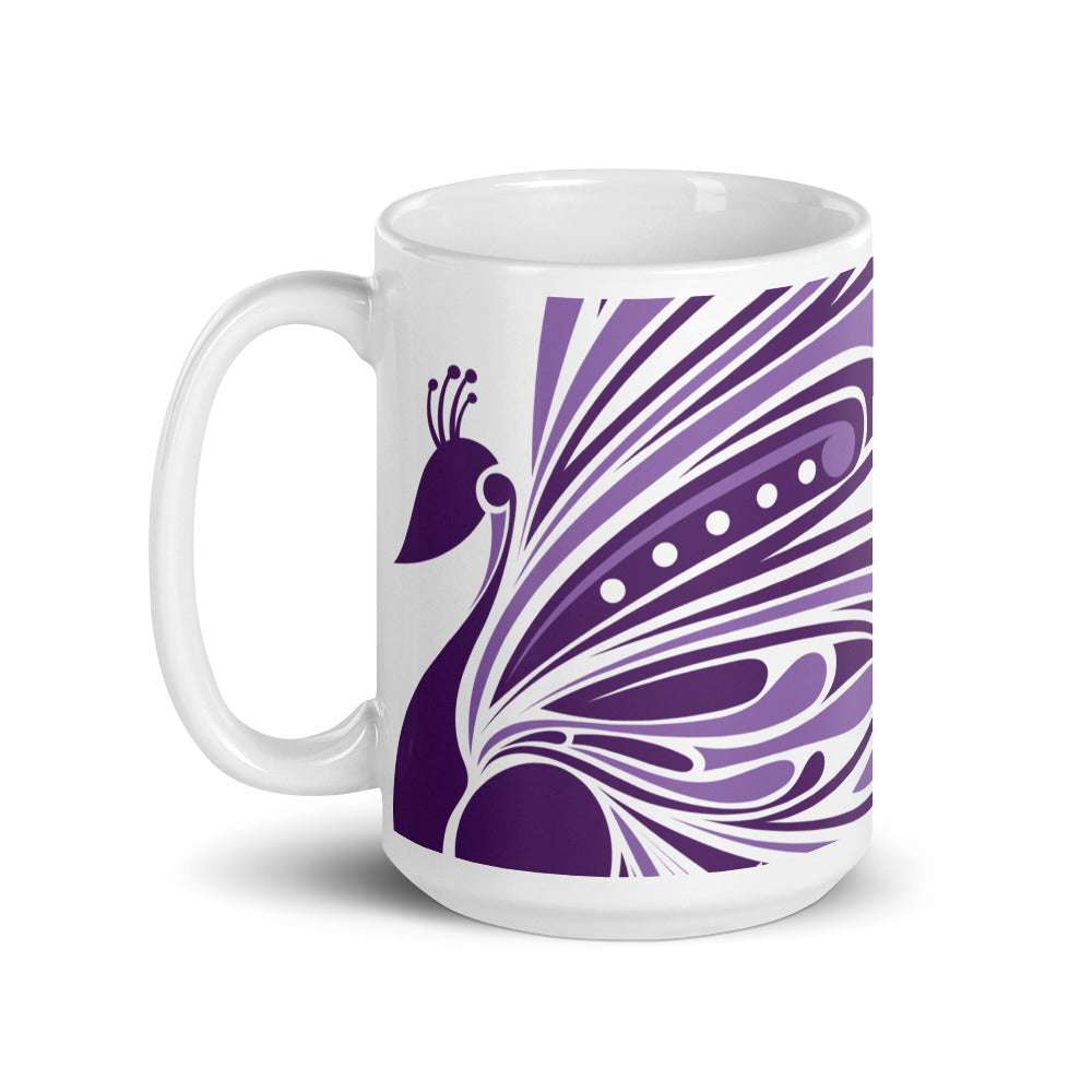 "‘Āinahau" Purple/White Glossy Mug